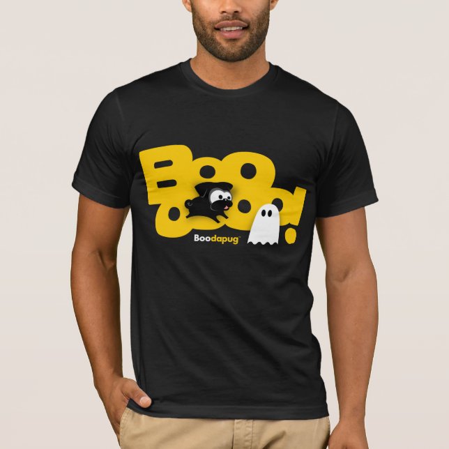 Schwarzer MopsBoo! Dunkle T - Shirts (Vorderseite)