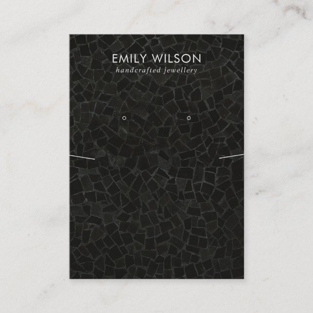 SCHWARZER MOSAISCHER TEXTURE-ERFREUNDUNG VISITENKARTE (Vorderseite)