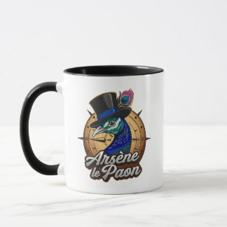Schwarzer Mug "Arsène der Paon" Tasse