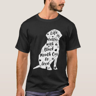 Schwarzer Mund Cur Shirt Design Black Mouth Cur D