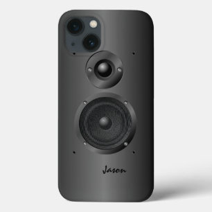 Schwarzer Musik-Ton-Lautsprecher Case-Mate iPhone Hülle