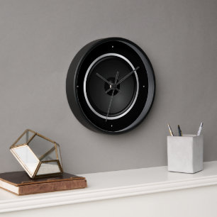 Schwarzer Musiklautsprecher Uhr
