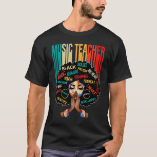 Schwarzer Musiklehrer Afro Liebe Melanin Afrikanis T-Shirt