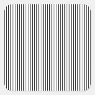 Schwarzer Nadelstreifen Quadratischer Aufkleber