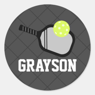 Schwarzer Name des Picklebal-Logos Runder Aufkleber