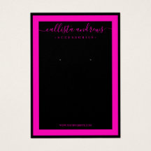 Schwarzer Neon Pink Border Curring Ohrring Display