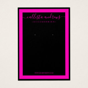 Schwarzer Neon Pink Border Curring Ohrring Display