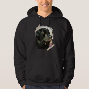 Schwarzer Neufundland-Hund - Malerei Hoodie