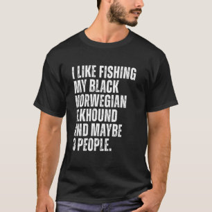 Schwarzer Norwegischer Elchhund-Hundebesitzer Angl T-Shirt