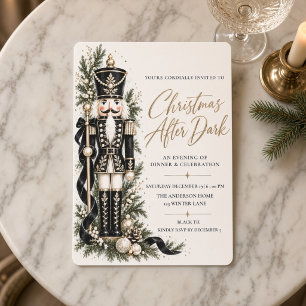 Schwarzer Nussknacker Weihnachten After Dark Einladung