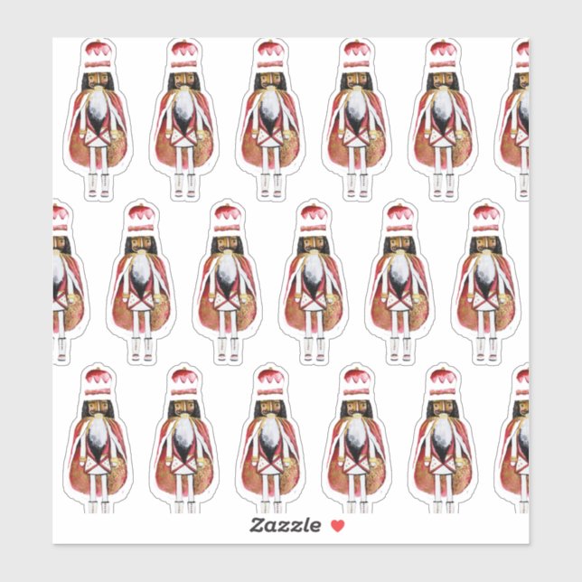 Schwarzer Nutcracker, kundenspezifisch geschnitten Aufkleber (Blatt)