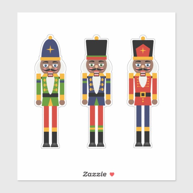 Schwarzer Nutcracker, kundenspezifisch geschnitten Aufkleber (Blatt)