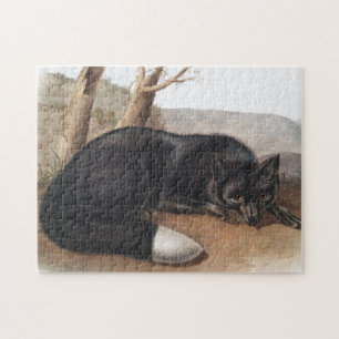 Schwarzer oder Silberfuchs (Vulpes fulvus) Puzzle