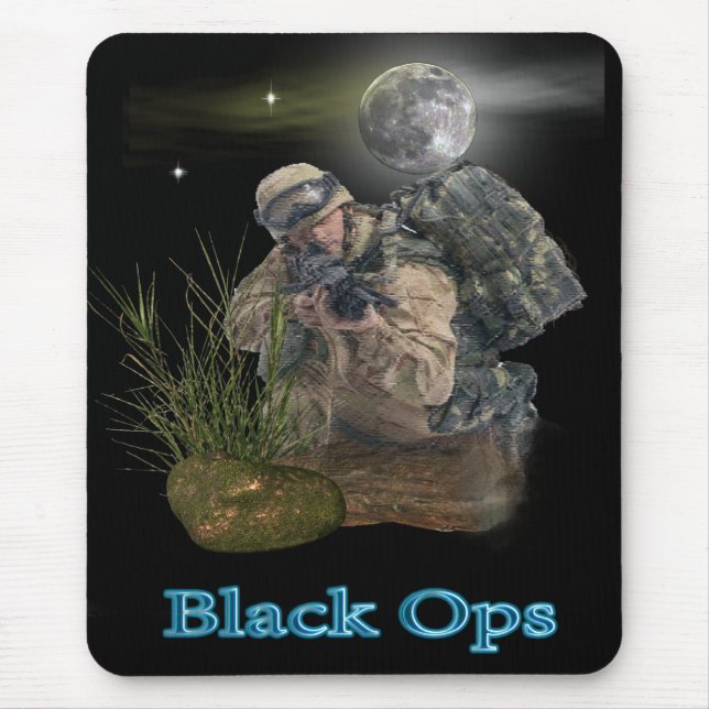 Schwarzer Ohrmuschel Mousepad (Vorne)