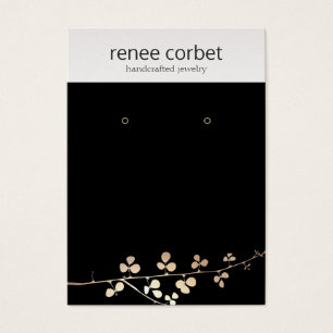 Schwarzer Ohrring-Anzeiger der coolen Goldzweige