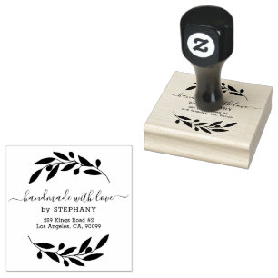 Schwarzer Olive Kreath Custom Modern Typografy Gummistempel