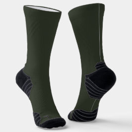 Schwarzer Olive Solid Schlicht Socken