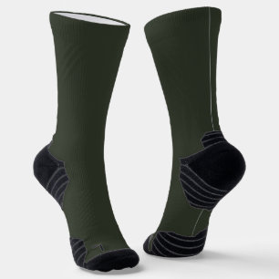 Schwarzer Olive Solid Schlicht Socken