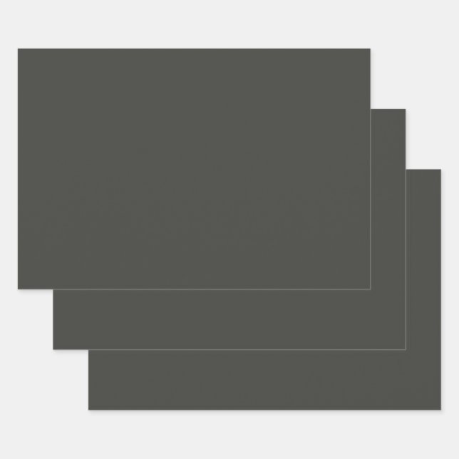 Schwarzer Olivenbaum (feste Farbe) Geschenkpapier Set (Set)