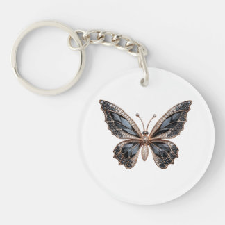 Schwarzer Onyx-Schmetterling Acryl-Schlüsselanhäng Schlüsselanhänger
