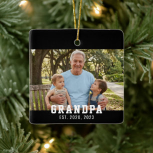 Schwarzer Opa gegründetes Foto Keramikornament