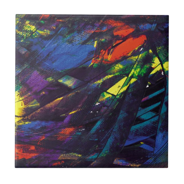 Schwarzer Opal Fliese (Vorderseite)