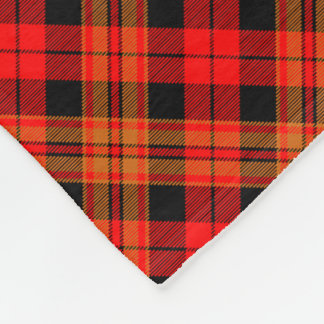 Schwarzer Orange Nahtloser Tartan Fleecedecke