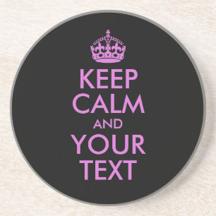 Schwarzer Orchid Behalte Ruhe und Ihren Text Getränkeuntersetzer