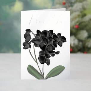 Schwarzer Orchid Wasserfarben Personalisiertes Sil