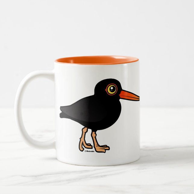 Schwarzer Oystercatcher Zweifarbige Tasse (Links)