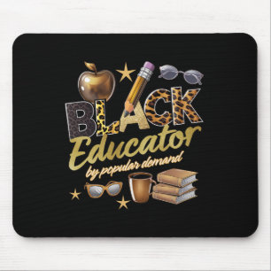 Schwarzer Pädagoge nach allgemeiner Nachfrage schw Mousepad