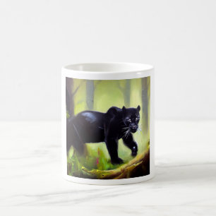 Schwarzer Panther (4) Wildkatze Kaffeetasse