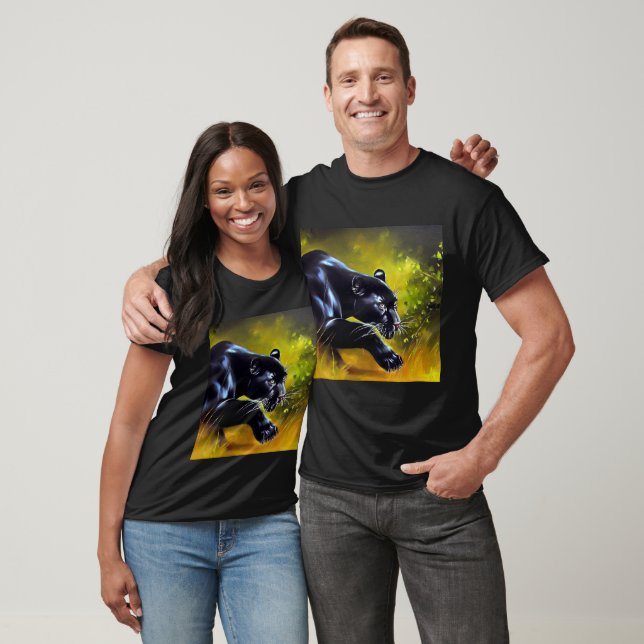 Schwarzer Panther (5) Wildkatze T-Shirt (Unisex)