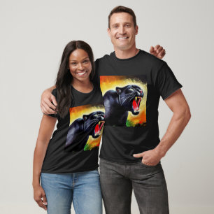 Schwarzer Panther (7) Wildkatze T-Shirt