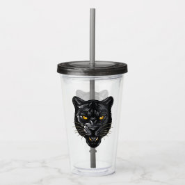 Schwarzer Panther Acryltrinkbecher