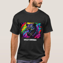 Schwarzer Panther auf Graffiti-Grund zum Gamen