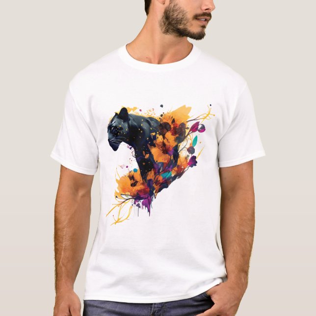 Schwarzer Panther Beast On T-Shirt (Vorderseite)