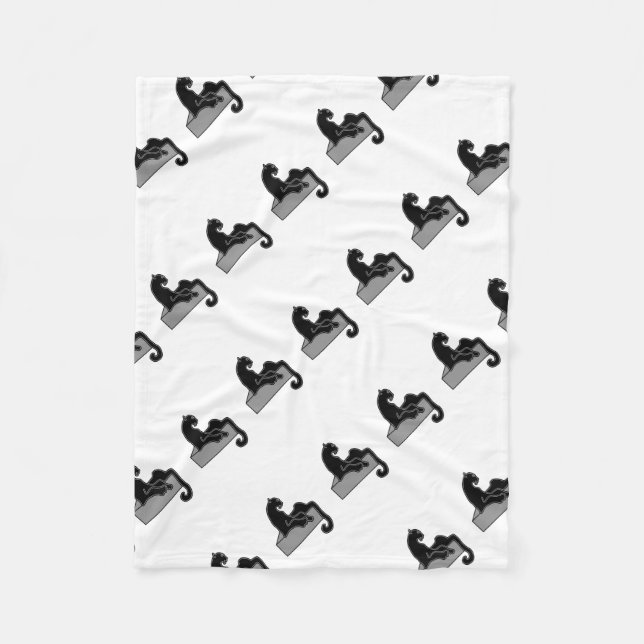 Schwarzer Panther Fleecedecke (Vorderseite)