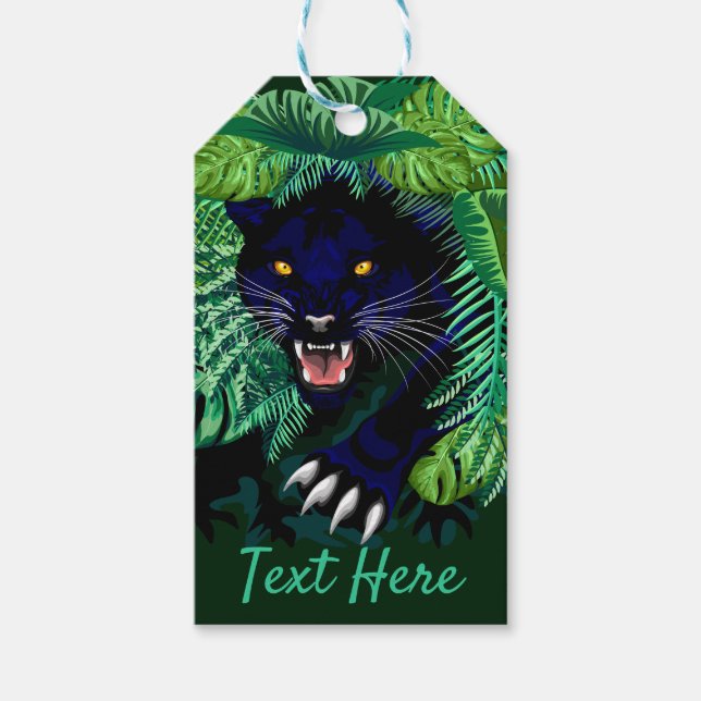 Schwarzer Panther Geist des Dschungels Geschenkanhänger (Vorderseite)