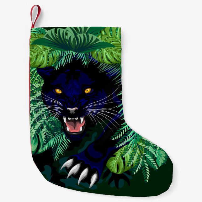 Schwarzer Panther Geist des Dschungels Kleiner Weihnachtsstrumpf (Vorderseite)