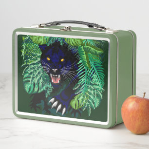 Schwarzer Panther Geist des Dschungels Metall Brotdose