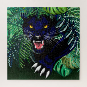 Schwarzer Panther Geist des Dschungels Puzzle