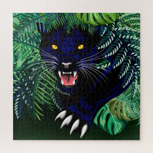 Schwarzer Panther Geist des Dschungels Puzzle (Vertikal)