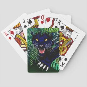 Schwarzer Panther Geist des Dschungels Spielkarten
