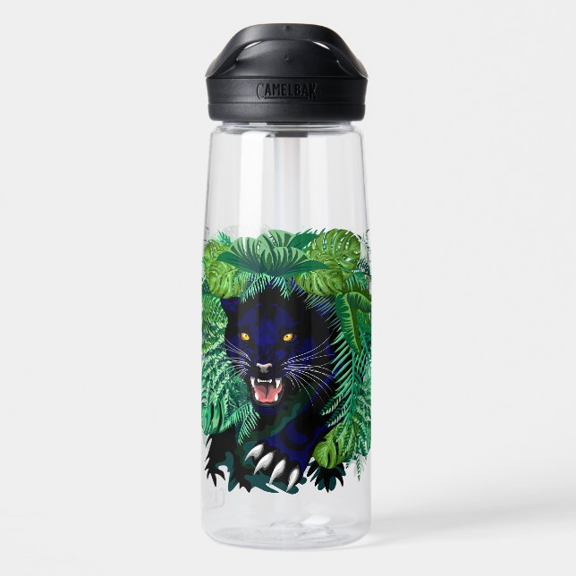 Schwarzer Panther Geist des Dschungels Trinkflasche (Rückseite)