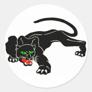 Schwarzer Panther - Große CAT Runder Aufkleber