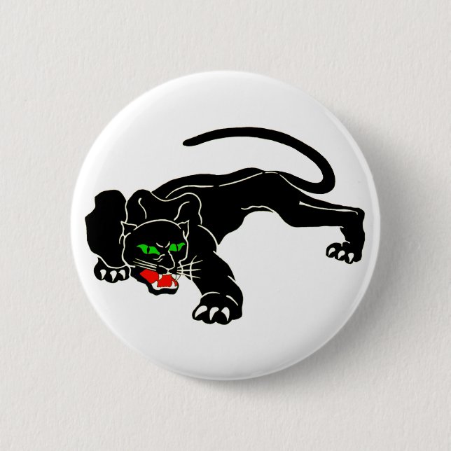 Schwarzer Panther - großer CAT Button (Vorderseite)