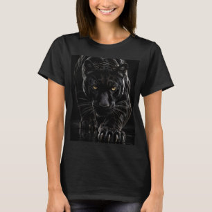 Schwarzer Panther – Hyperrealistisch 3D T-Shirt