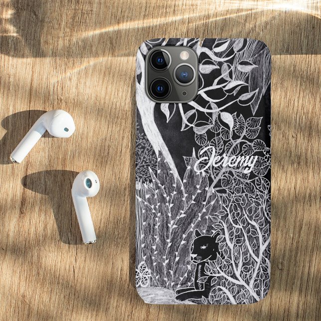 Schwarzer Panther im Dschungel - zeichnend Bleisti Case-Mate iPhone Hülle (Von Creator hochgeladen)