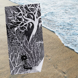 Schwarzer Panther im Dschungel - zeichnend Bleisti Strandtuch